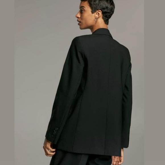 Babaton black Double breated long oversized blazer large size - Picture 2 of 10